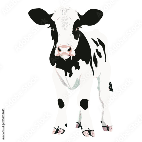 Cow animal illustration background vector