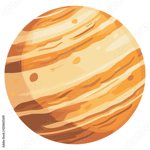 Jupiter planet illustration astronomy vector