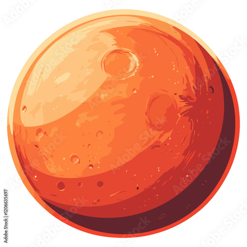 Mars illustration planet art vector