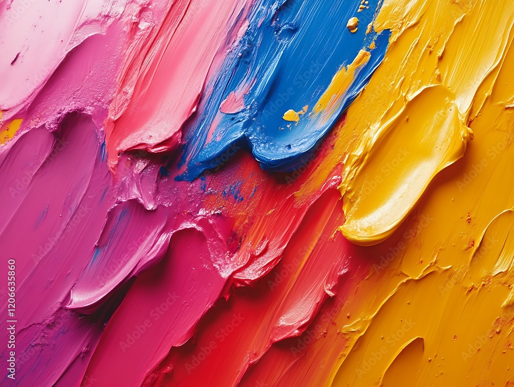 Vibrant impasto paint strokes, texture background Vibrant impasto paint strokes, texture background