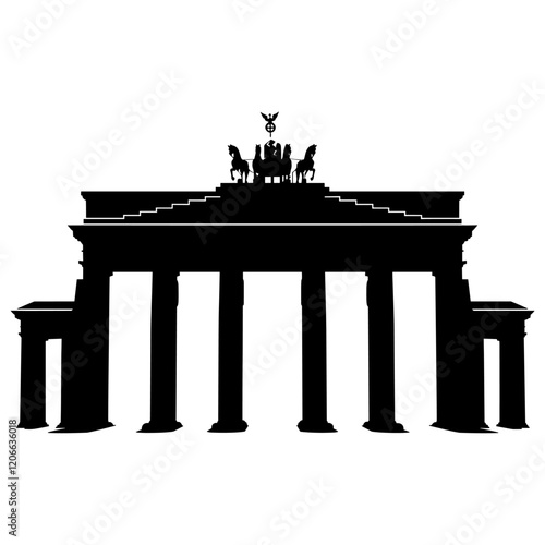 Brandenburg Gate architecture brandenburg silhouette vector