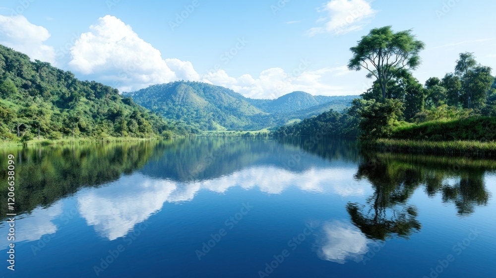 Serene Lake Mountain Reflection Serene Lake Mountain Reflection