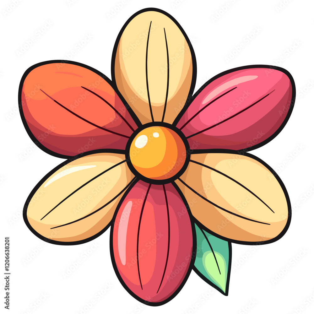 Playful and vibrant flat vector flower petal art vector Playful and vibrant flat vector flower petal art vector