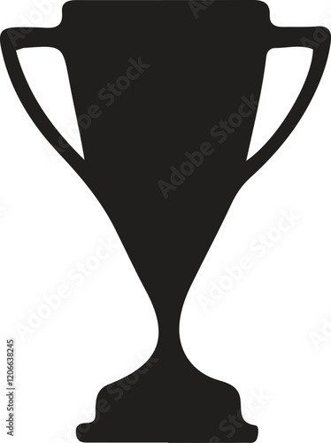 vector illustration of cup. victory cup silhouette vector