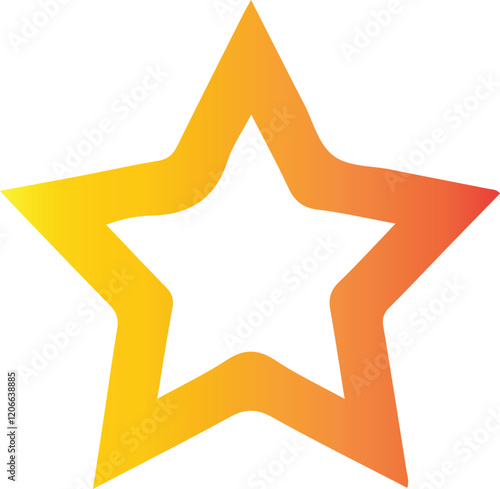 Gold color star shape silhouette vector art