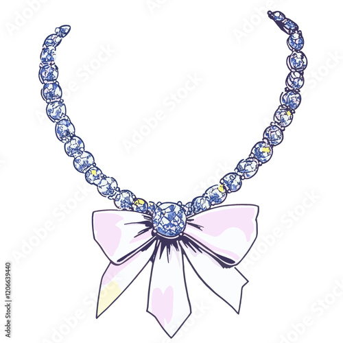 Diamond Necklace necklace illustration jewelry vector