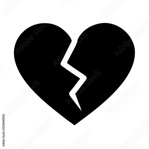 broken heart icon design