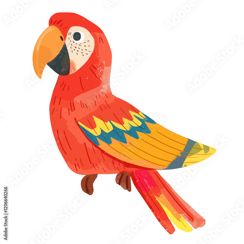 Cute parrot animal illustration vector