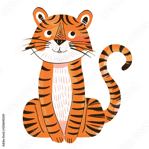 Cute tiger animal illustration vector