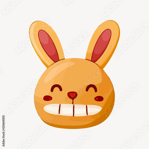 cute rabbit character illustration vector