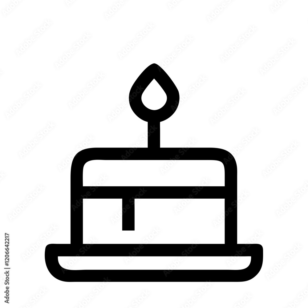 cake with candle icon design cake with candle icon design