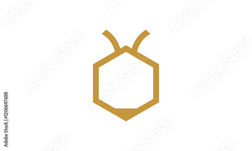 a graphic image with a cube bee theme, on a white background. vector graphic base.