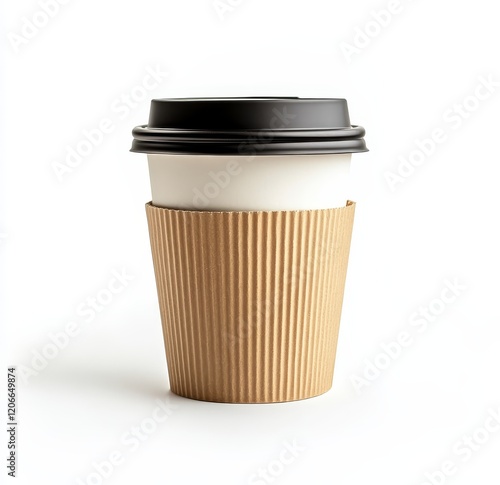 Wallpaper Mural Disposable coffee cup with lid and cardboard sleeve. Torontodigital.ca