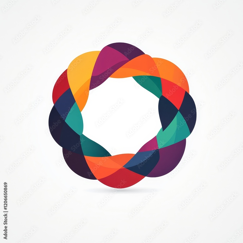 Abstract colorful circular design element. Abstract colorful circular design element.