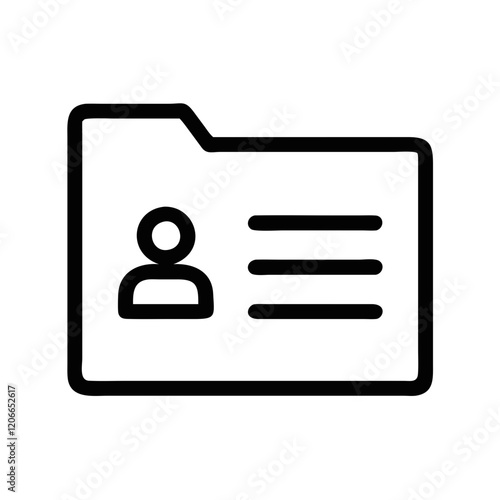 Folder line Icon Vector IllIllustration 