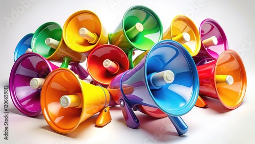 Bulk megaphone stock photos: high-resolution images for immediate download.  Great deals!