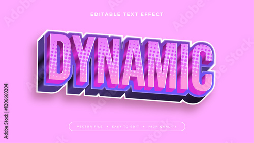 dynamic editable text effect with pink blue and purple bold gradient style