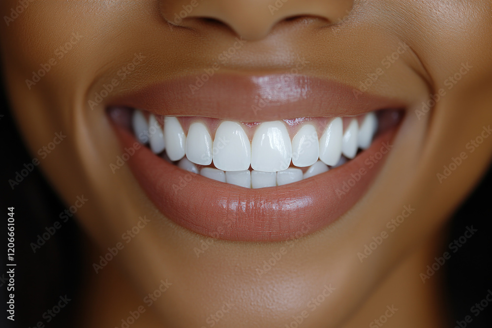 Fototapeta premium Woman smiling with white teeth, holding a bouquet of colorful flowers, standing in a lush garden.