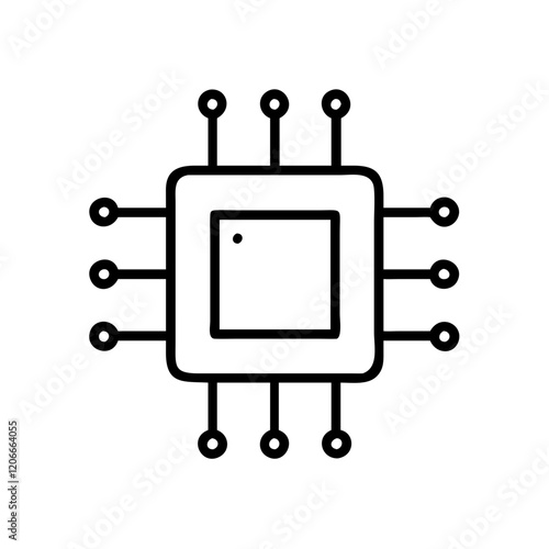 CPU microprocessor icon design