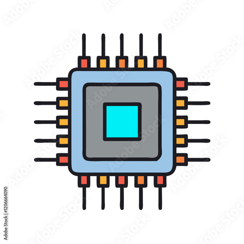 CPU microprocessor icon design