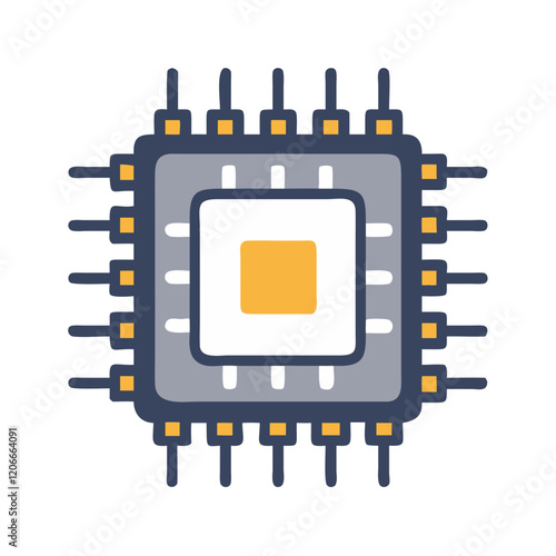 CPU microprocessor icon design