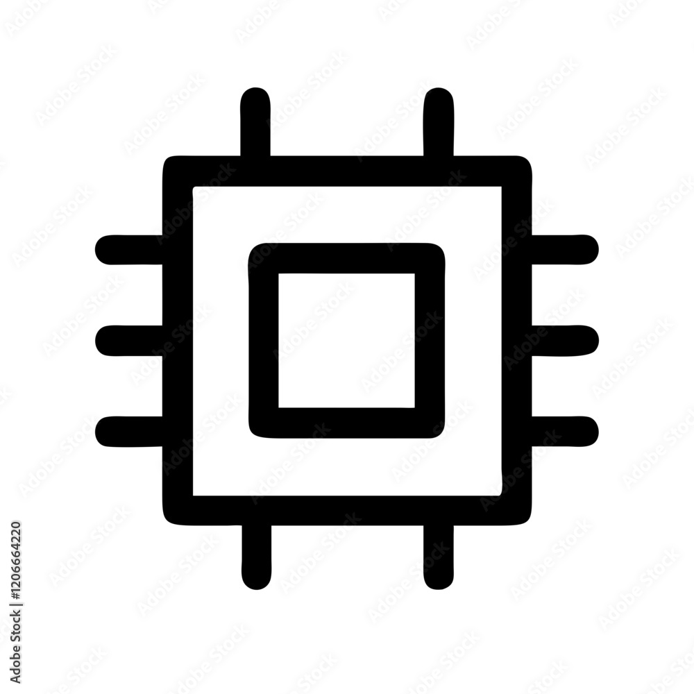 CPU microprocessor icon design CPU microprocessor icon design