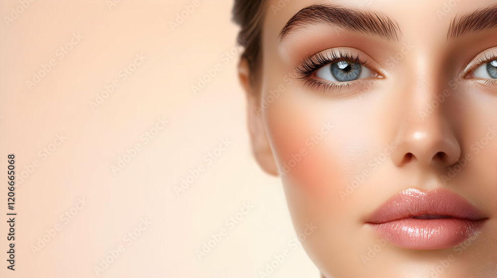 Fototapeta premium Close-up of a beautiful woman's face.