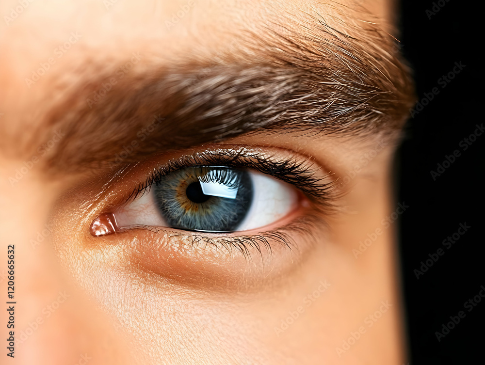 Obraz premium Close-up of a striking human eye.