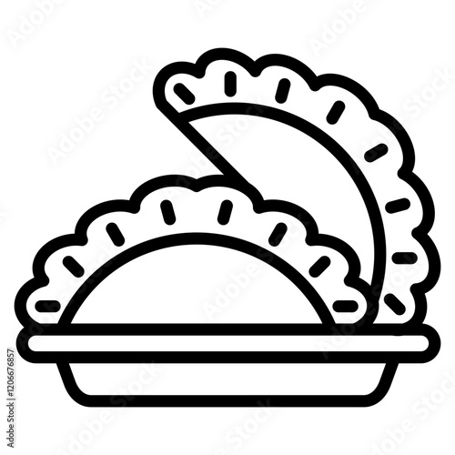 Dumplings line icon