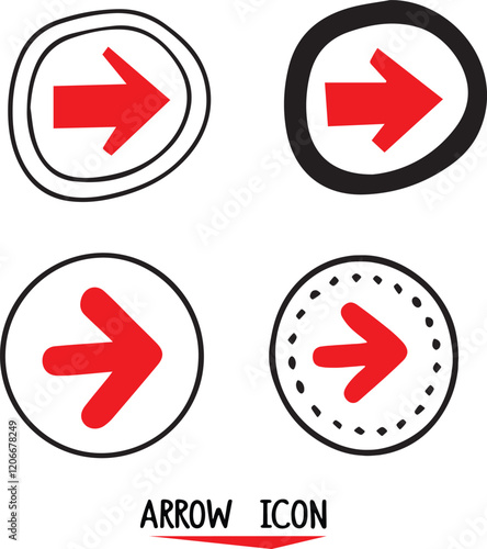 arrow hand draw curve icons