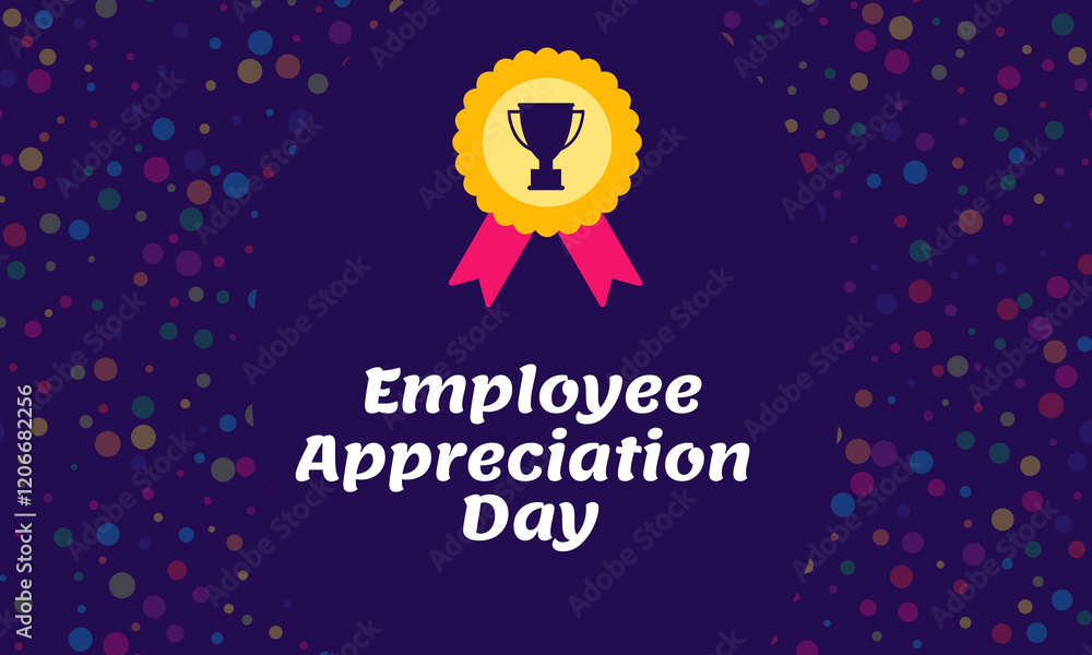 Fototapeta premium Employee Appreciation Day design with confetti background