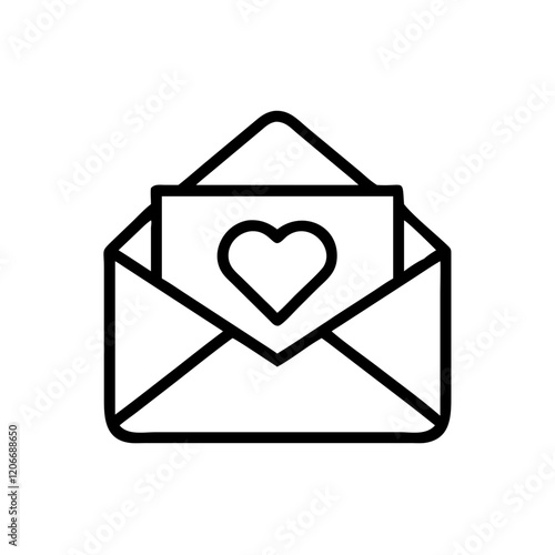 envelope with heart icon design