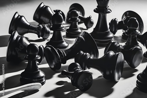 Chess photographed on a chessboard
