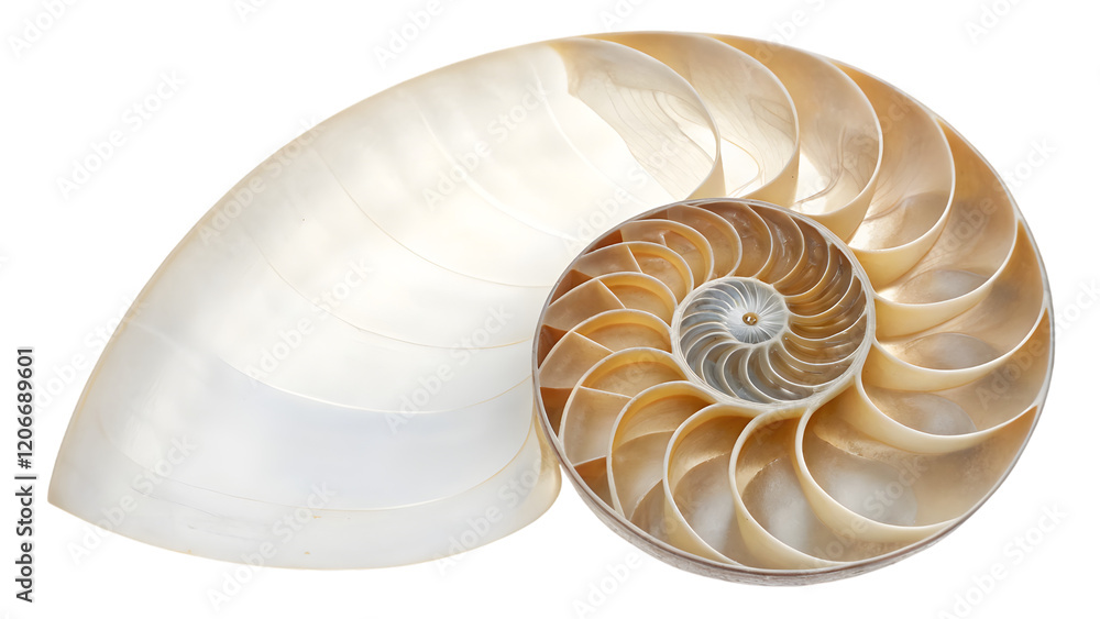 Obraz premium nautilus shell isolated on white