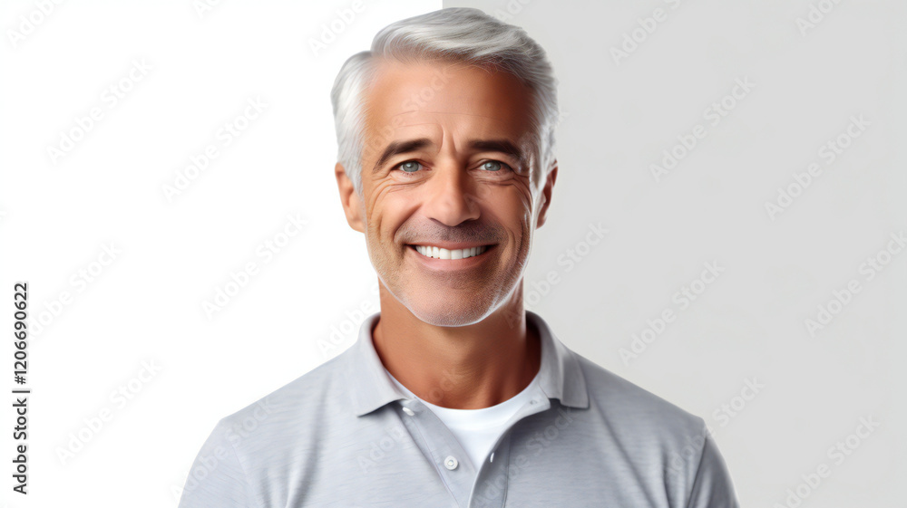 Portrait of a smiling middle-aged man with gray hair Portrait of a smiling middle-aged man with gray hair