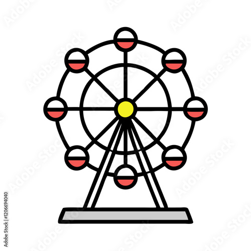 Ferris wheel icon design