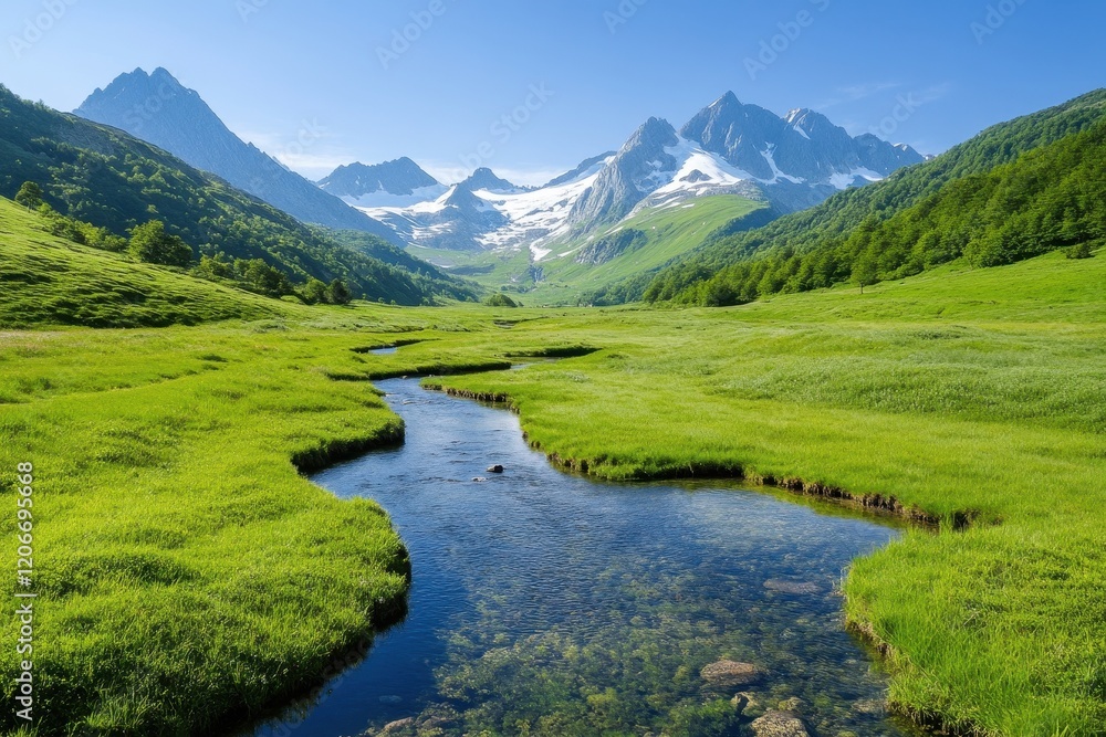 Majestic glacier melting into pristine freshwater, showcasing the beauty and fragility of our changing planet.
