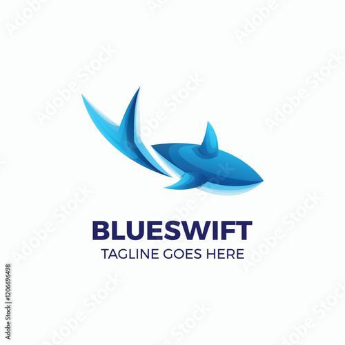 Blue Swift Gradient Colorful Logo