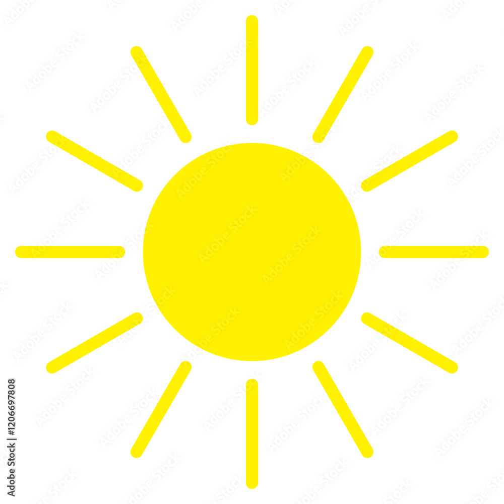 sun shape symbo of simple yellow white background vector illustration. sun shape symbo of simple yellow white background vector illustration.