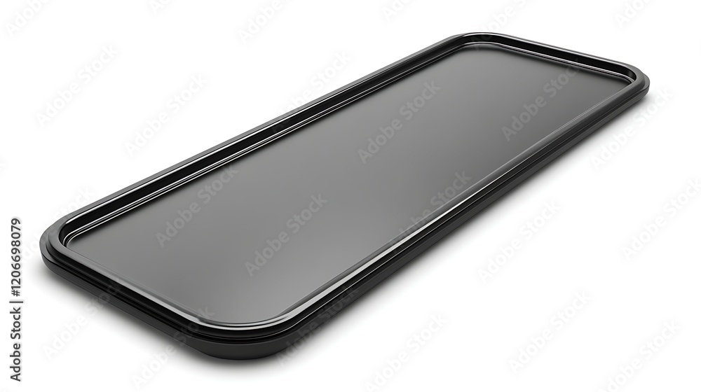 Rectangular Black Tray with Thick Border Design Rectangular Black Tray with Thick Border Design