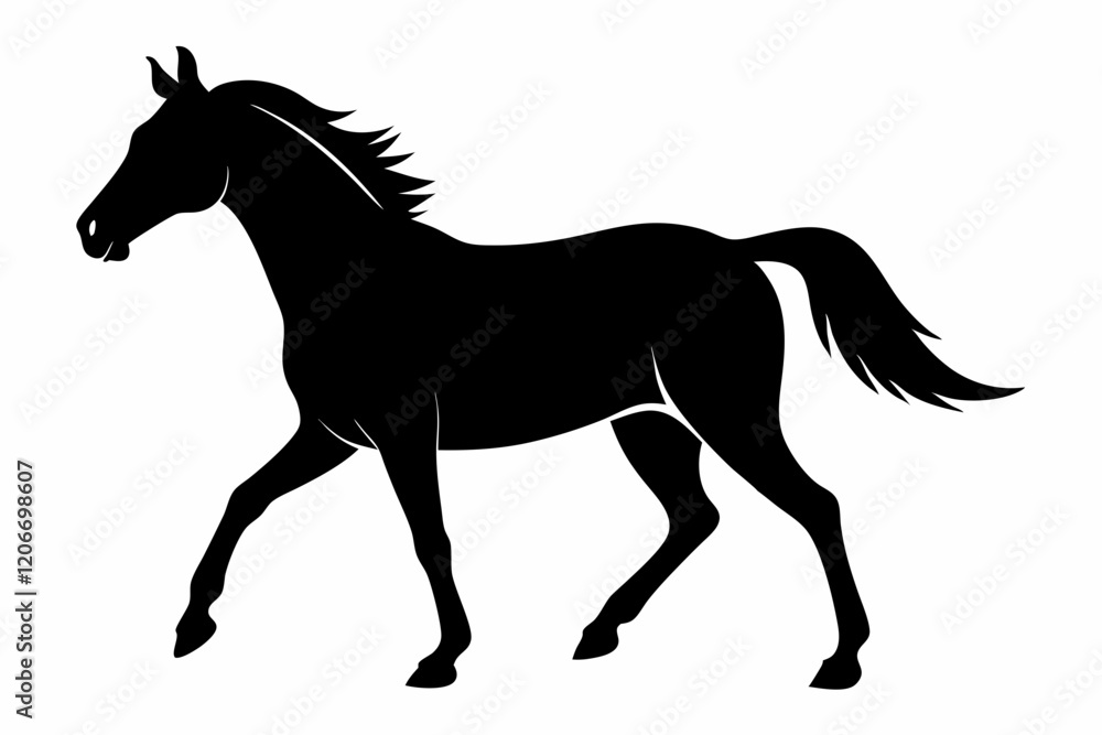 Horse Silhouette Vector Illustration White Background
Horse Silhouette Vector Illustration White Background