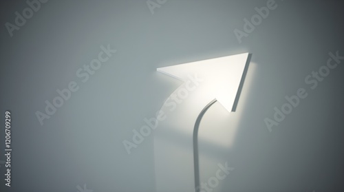 An extreme macro close-up long exposure photograph of an up-curve arrow, capturing motion or light trails with small subject detailsA soft cinematic overhead bird’s eye view of an up-curve arrow with 