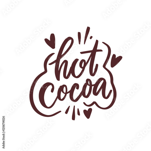 A wonderfully delicious Hot Cocoa Typography Design that embodies warmth and joy