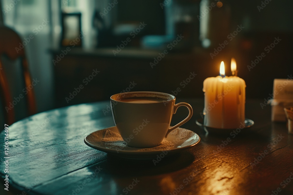 Fototapeta premium Coffee and Candle