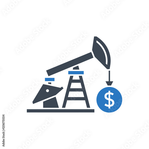 Oil Rig Economy Icon