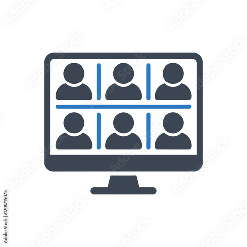 Virtual Meeting Screen Icon