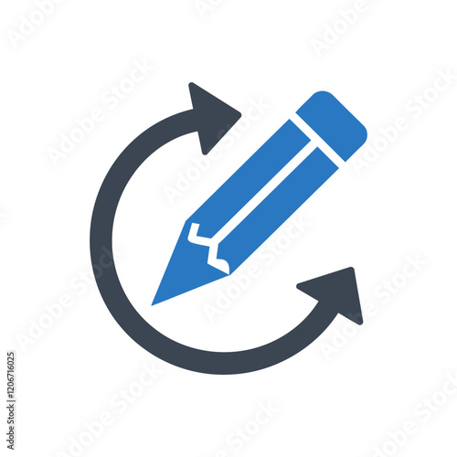 Circular Pencil Edit Icon