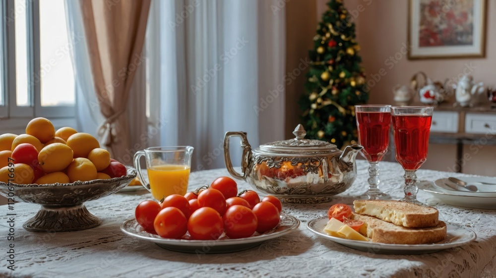 very nicely prepared breakfast table very nicely prepared breakfast table