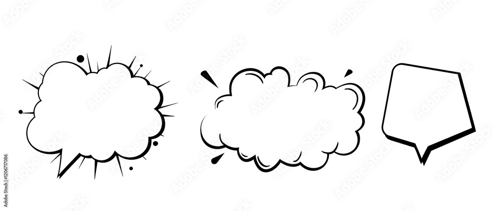 Fototapeta premium hand drawn illustration of speech bubble icon