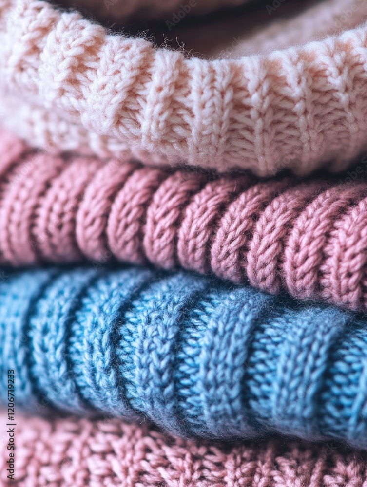Close-up of sweater pile Close-up of sweater pile